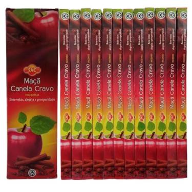 Imagem de Incenso Sac Maçã, Canela e Cravo - Desperta Alegria 12 Caixas