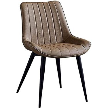 Imagem de Cadeira de jantar cadeiras de recepção de escritório conjunto de cadeiras de jantar de negócios cozinha couro artificial cadeiras de jantar escritório cadeiras de jantar de ferro forjado pernas