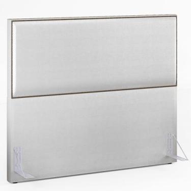 Imagem de Cabeceira Box Queen Com Tachas 160 cm Vicenza L02 Facto Cinza Metalizado - Lyam Decor