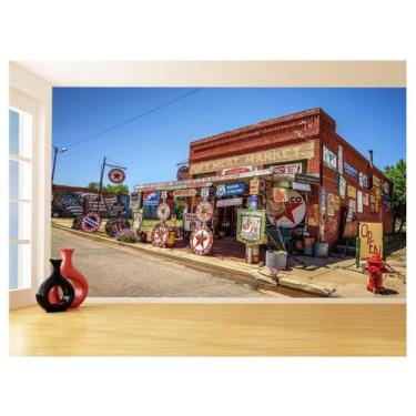 Imagem de Papel De Parede 3D Cidade Antiga Vintage Retrô 3,5M Cda79 - Você Decor