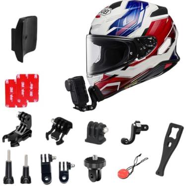 Imagem de SHOEI RF1400 Kits de montagem de queixo feitos para Z8 NXR2 X-SPR PRO Kit de montagem de câmera base personalizada compatível com Gopro Hreo Insta360 Srago DJI Etc. (11 peças)