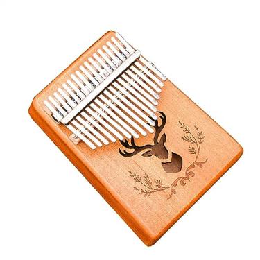 Imagem de Piano de polegar portátil 17 teclas kalimba dedo piano instrumento musical com acessórios para iniciantes (cor: 02)