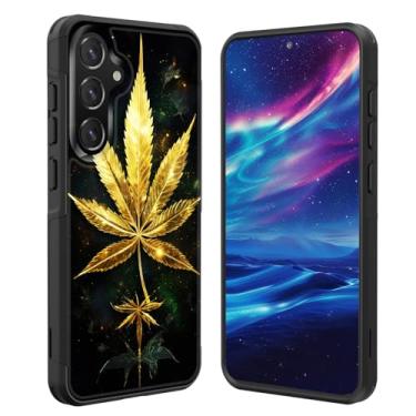 Imagem de GFEWYTJYJ Capa para Galaxy S25 FE, [proteção contra quedas de grau militar] Capa de telefone antiderrapante resistente à prova de choque para Samsung Galaxy S25 FE 6,7 polegadas 2025, folha de maconha