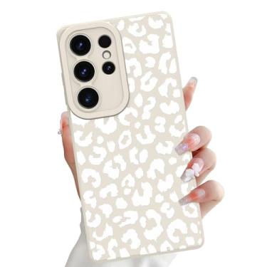 Imagem de OOK Capa compatível com Samsung Galaxy S25 Ultra, estampa fofa de leopardo, de silicone branco, guepardo, proteção de câmera de TPU, macia, fina, à prova de choque, para mulheres e meninas - leopardo