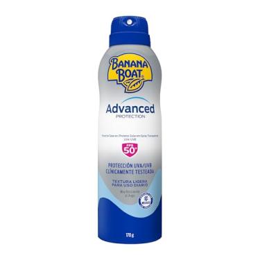 Imagem de Banana Boat - Protetor Solar Advanced Protection FPS 50 Aerosol 170g | Resistente à Água e Suor | Proteção UVA/UVB AvoTriplex | Spray 360º Não Oleoso, Rápida Absorção e Fácil Remoção da Areia