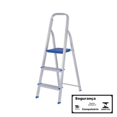 Imagem de Escada leve e prática 3 degraus Doméstica Mor.