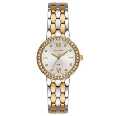Imagem de Relógio Seculus Feminino Ref: 23747lpsvbs2 Clássico Bicolor
