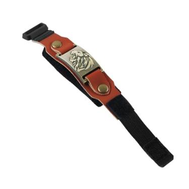 Imagem de SUNGOOYUE Correia de Mudo de Guitarra, Baixo Acústico de Couro PU Elimina Amortecedor de Cordas de Feedback para Prática de Guitarra de 6 e 7 Cordas (Leão Marrom)