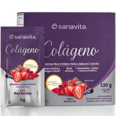 Imagem de Colágeno Hidrolisado Verisol Sanavita 30 sachês Sabor Neutro O melhor Firmeza Elasticidade e Beleza-Unissex