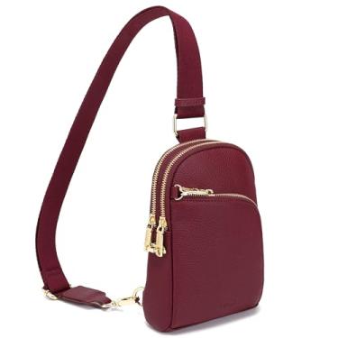 Imagem de INICAT Bolsa tiracolo antifurto com bloqueio de RFID, bolsa tiracolo para mulheres, pochete de viagem, bolsa transversal para mulheres, Vermelho