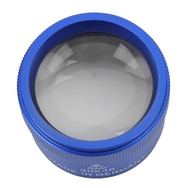Imagem de Dpofirs Lupa Portátil 30X para Identificação de Joias, Diâmetro da Lente de 36 Mm, Material de Liga e Vidro, Prata, 1,65 X 1,14 pol., Adequada para Colecionadores de Moedas (Azul)