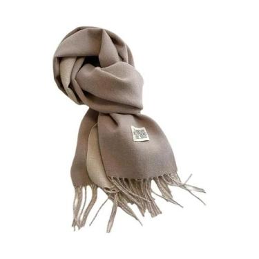 Imagem de Cachecol Feminino De Cashmere Quente Para O Inverno, Estilo Coreano, T