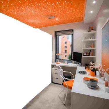 Imagem de Kit Luminária 500 Fibra Ótica Branco Estrelado Decorativo