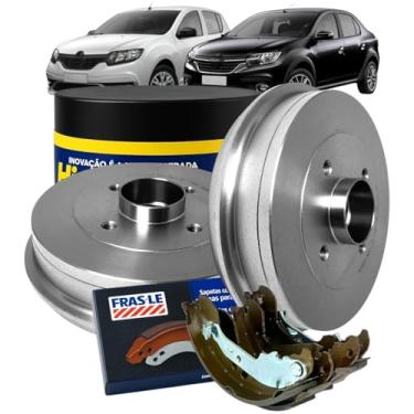 Imagem de Par Tambores HF322C + Sapata RN446CPA Freio Traseiro Compatível com Sandero Logan 2015/...