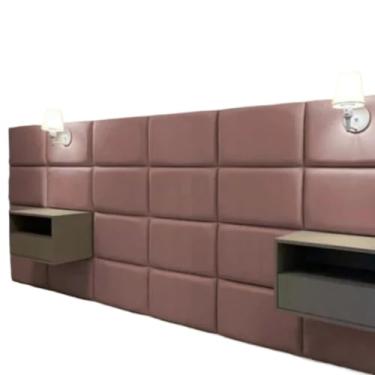 Imagem de Kit 12 Cabeceiras 40x30 Para Cama King Suede(Rosa,5 Peças (Cama De Solteiro))