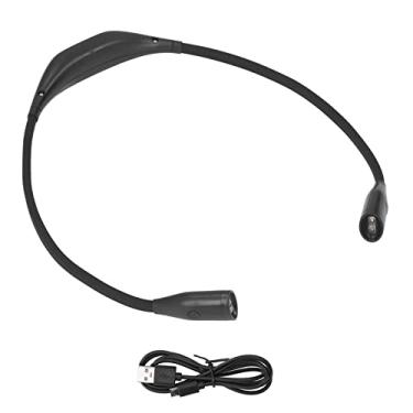 Imagem de Pissente Luz de Pescoço, Recarregável por USB, 3 Níveis de Brilho, Mangueira Flexível de 360°, 4 Contas de Lâmpada LED Com Escurecimento Contínuo para Leitura, Corrida e Reparo (BLACK)