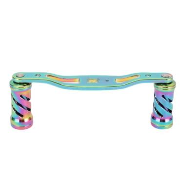 Imagem de RiToEasysports Alça do Carretel de Pesca 110 Mm de Liga de Alumínio Com Braço Oscilante Duplo Alça Modificada para Pescadores de água Salgada de água Doce Textura Espiral de Aderência Aprimorada