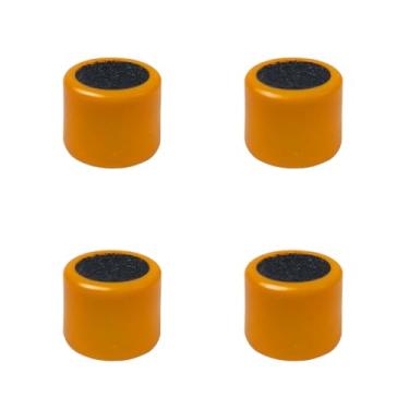 Imagem de 4 peças de mini triturador redondo de ponta de bilhar, ferramenta de reparo de ponta de sinuca acessório de lixamento (amarelo)