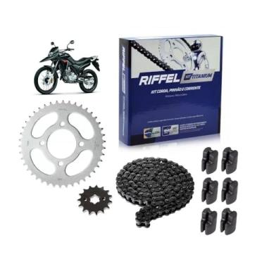 Imagem de Kit Xre 300 (10 , 18) 39Z X 13Z Com Corrente 520H X 104L , Titanium (1045) , Riffel