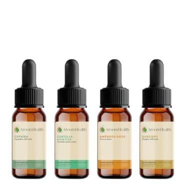 Imagem de kit de óleos vegetais – Copaíba, Centella Asiática, Amêndoas Doce e Gengibre – 20 ml cada