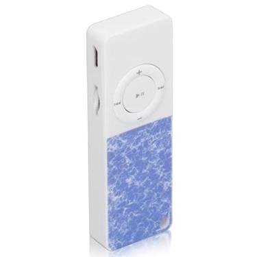 Imagem de KIMISS Leitor de MP3 Slim Classic - Leitor de Música Com Som HiFi Sem Perdas Suporta até 64 GB - Mini de Música Portátil para Atividades de Ginástica, Ao Ar Livre e de Lazer (Azul)