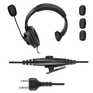 Imagem de stdgove Fone de ouvido de 2 pinos com microfone Boom com cancelamento de ruído, fone de ouvido de rádio para Midland gxt x-tra Xtra x Talker gmrs GTX 1000 1000g 1050 gxt1000vp4 t51r lxt600pa (lado