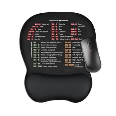 Imagem de Aganmi Mouse pad ergonômico preto com descanso de pulso para mesa, base de borracha antiderrapante pequena com suporte de pulso para alívio da dor, laptop, material de escritório, acessórios de