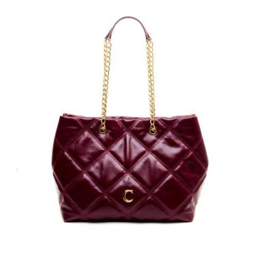 Imagem de Bolsa Kora Couro Bordô Cecconello Css2501-8, Bordô, U