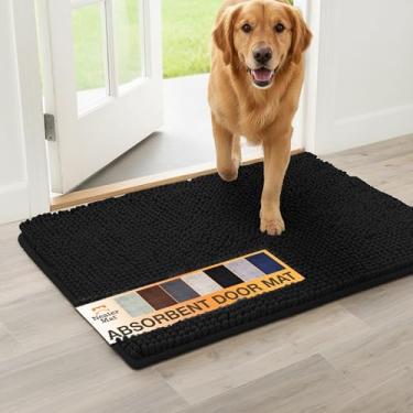 Imagem de Neater Pets Tapete de porta de cachorro de chenille 91 cm x 61 cm – Capacho de patas enlameadas super absorvente e de secagem rápida para prender sujeira, água e lama - Tapetes antiderrapantes e