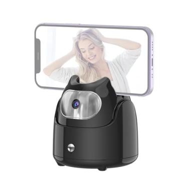 Imagem de Estabilizador de Selfie Desktop com Rastreamento Automático Rostro AI para Celular Robô Cameraman Rotação 360 Sem Aplicativo Necessário Lente Integrada Bateria Grande Capacidade Flexível e Suave Vlog