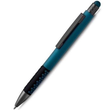 Imagem de Caneta Esferográfica Executiva em Metal, Azul, Ponta Touch Emborrachada, Refil Parker, Acabamento Fosco, Corpo Cilíndrico, para Escrita Geral, Uso Adulto (azul)