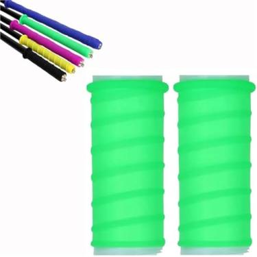 Imagem de Cold Shrink Handle Wrap, 4.7/6.7in Cold Shrink Handle Wrap with Non Slip Texture, Convenient Practical Silicone Bat Grip Tube for Fishing Rods, Rackets and Hand Tools(Green,L" 4.7" D: 1.57")