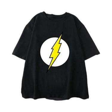 Imagem de Camiseta Masculina De Algodão Oversized the BIG BANG Theory Lightning 
