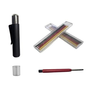 Imagem de Generic Lápis de carpinteiro com ponta longa, caneta de engenharia com ponta longa e alcance profundo, conjunto de marcadores de lápis com furos profundos, Style C