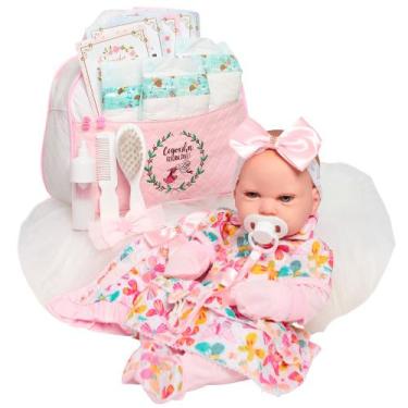 Imagem de Bebê Reborn Boneca Larinha Realista 43cm Enxoval Borboleta - Cegonha R