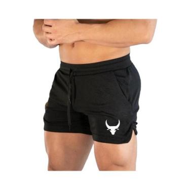 Imagem de Bermuda Masculina De Treino Esportiva Respirável De Secagem Rápida Par