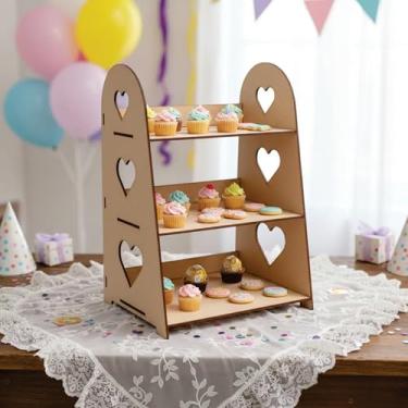 Imagem de Expositor Prateleira para Doces e Festas em MDF Cru, para Mesa, Decoração