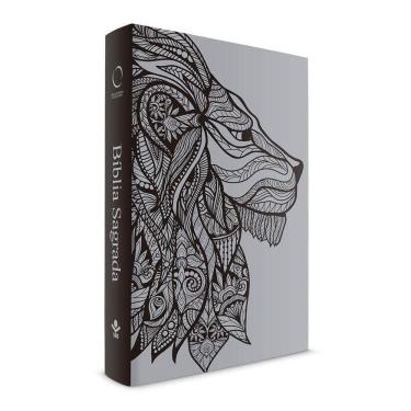 Imagem de Livro - Bíblia Leão Prateado - Capa Dura Luxo - NAA
