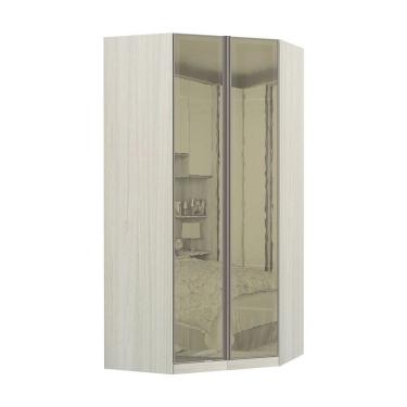 Imagem de Guarda-Roupa Modulado Canto Closet 2 Portas Com Espelho Reflecta Luciane Móveis