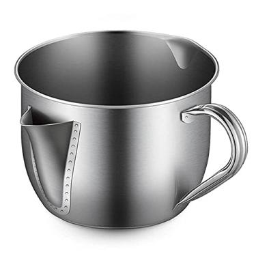 Imagem de Tigela separadora de gordura de sopa de óleo de molho de cozinha multiuso 304 aço inoxidável 304 filtro filtro panela de cozinha utensílios de cozinha (tamanho: com capa) ()