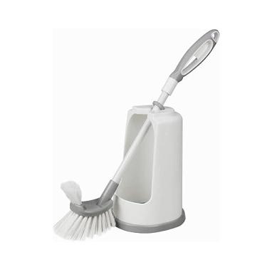 Imagem de Escova de vaso sanitário, escova de vaso sanitário, de plástico, conjunto de escovas de vaso sanitário e suportes de banheiro escova de vaso sanitário de cabo longo para banheiro