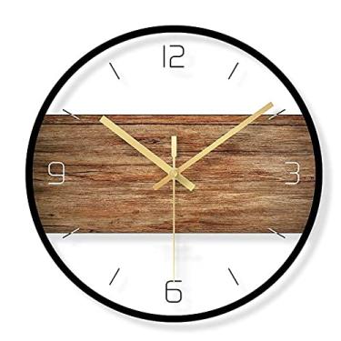 Imagem de 5sssallefaa Relógio digital árabe relógios de parede para casa nórdico redondo arte relógio sala de estar quarto (D A)