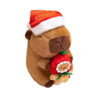 Imagem de Brinquedo De Natal Capivara De Pelúcia De 20cm, Boneco De Neve, Sapato