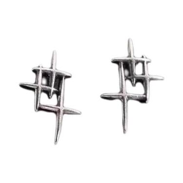 Imagem de Brincos De Coração E Estrela Mini Hipoalergênicos Para Mulheres, Joias