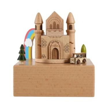 Imagem de Caixa De Música Retrô De Madeira Com Mecanismo De Corda, Decoração Vin