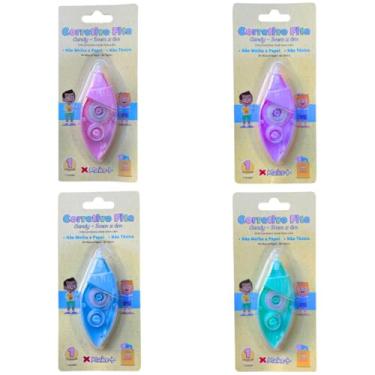 Imagem de Corretivo em Fita Candy Colors, 5mm x 6m, Não Borra, Não Tóxico, Caixa com 12 Unidades