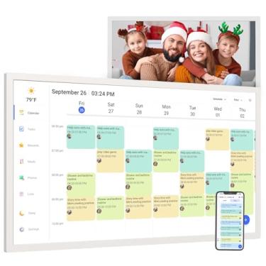 Imagem de Calendário digital inteligente e tabela de tarefas para agendas familiares – Tela interativa inteligente sensível ao toque de 81 cm, Wi-Fi duplo, sincronização automática de calendários Google iCloud