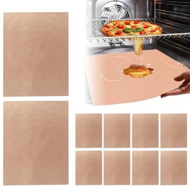 Imagem de Forro de Forno | 10 Peças Resistentes ao Calor Antiaderentes para Cozinha - es Reutilizáveis de Forno - destinado a Churrasco Grelhador Externo Cozinha ao Ar Livre Pão Pizza Bife Frango