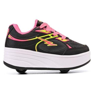Imagem de Tênis Infantil Patins com 4 Rodinhas Chave para Remoção - The Feet, Ro