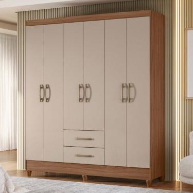 Imagem de Guarda Roupa Casal 6 Portas 2 Gavetas Panamá Moval